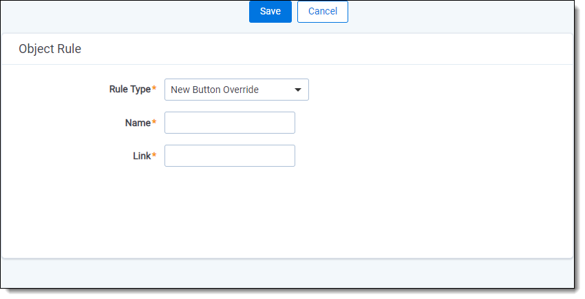Selecting New Button Override