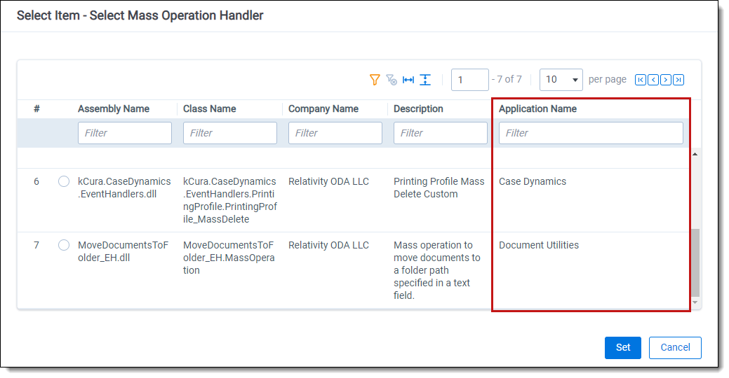 Selecting a Mass Operation Handler