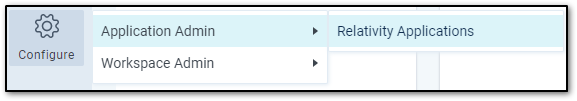 Configure menu
