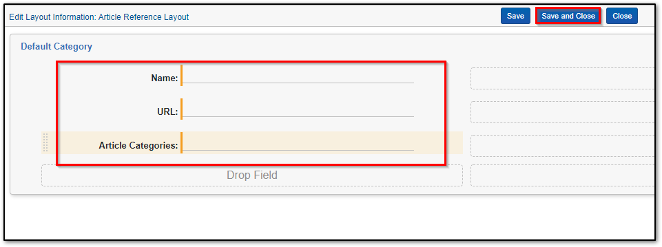 Canvas for Article Reference object type