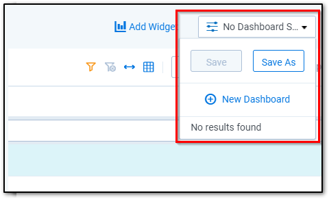 Dashboard drop-down