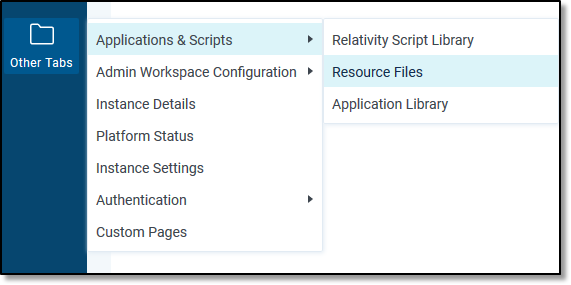 Resource Files option