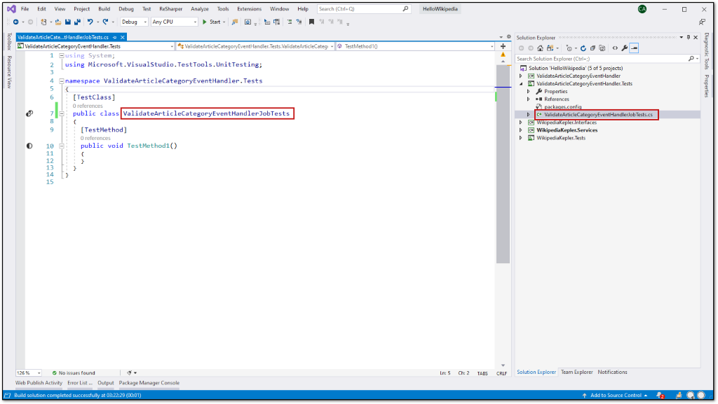 Rename test code class