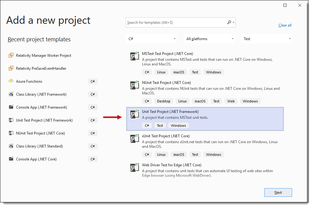Unit Test Project template