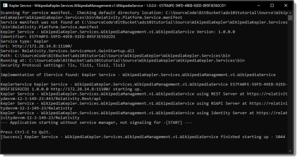 Kepler service messages