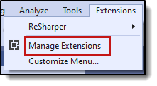Manage Extensions option