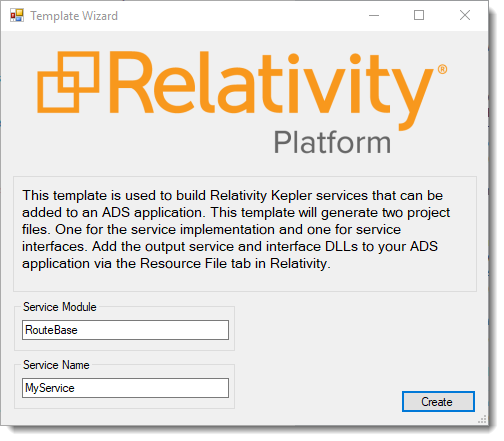 Template wizard for Kepler service
