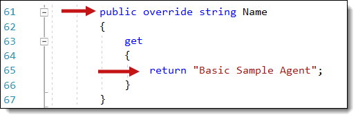 code for overriding Name property