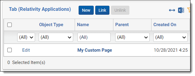 Tab section
