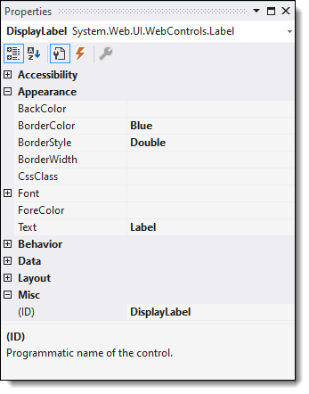 Label properties
