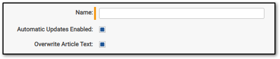 New Article Category dialog