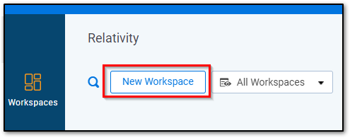 New Workspace button