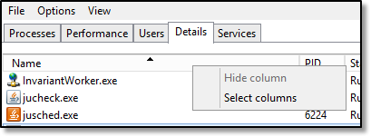 Task Manager - Details tab