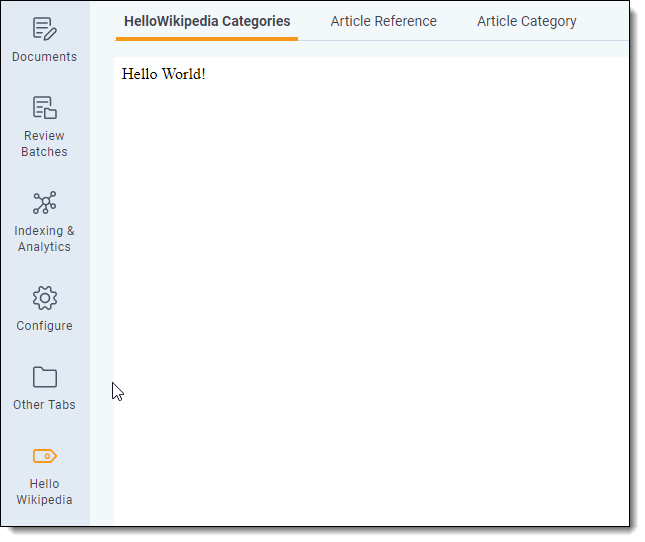 HelloWikipedia Categories tab