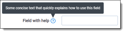 Field help example