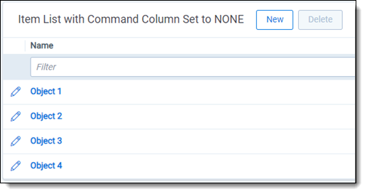 Command column set to NONE