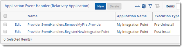 application event handlers