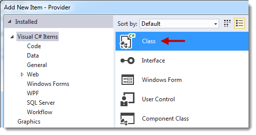 creating a C# class