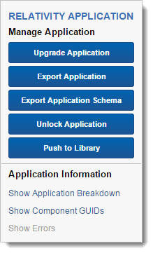 console on details view of an application